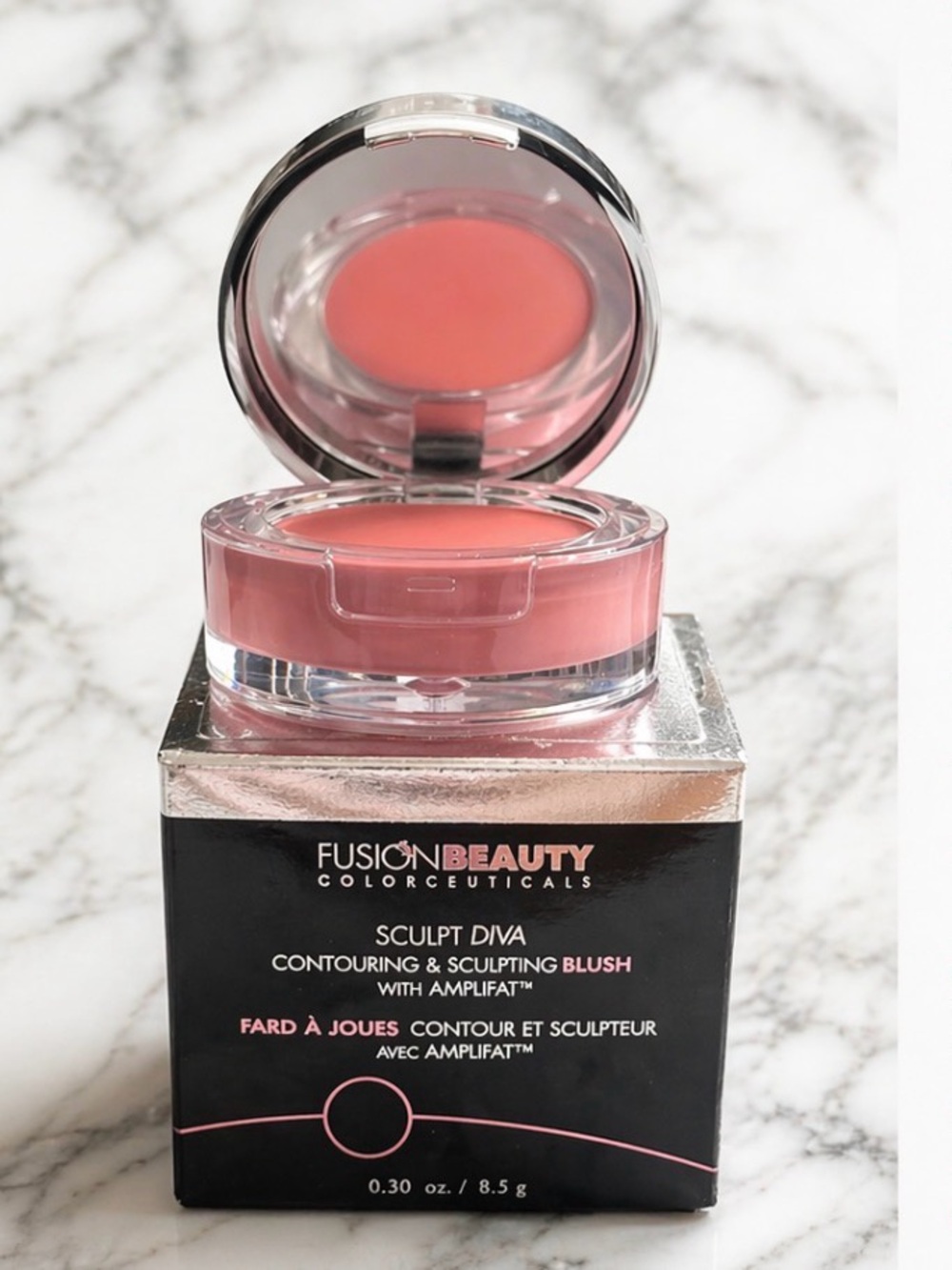 Fusion Beauty SculptDiva Contouring & Sculpting Blush Haute Pink Cream Compact